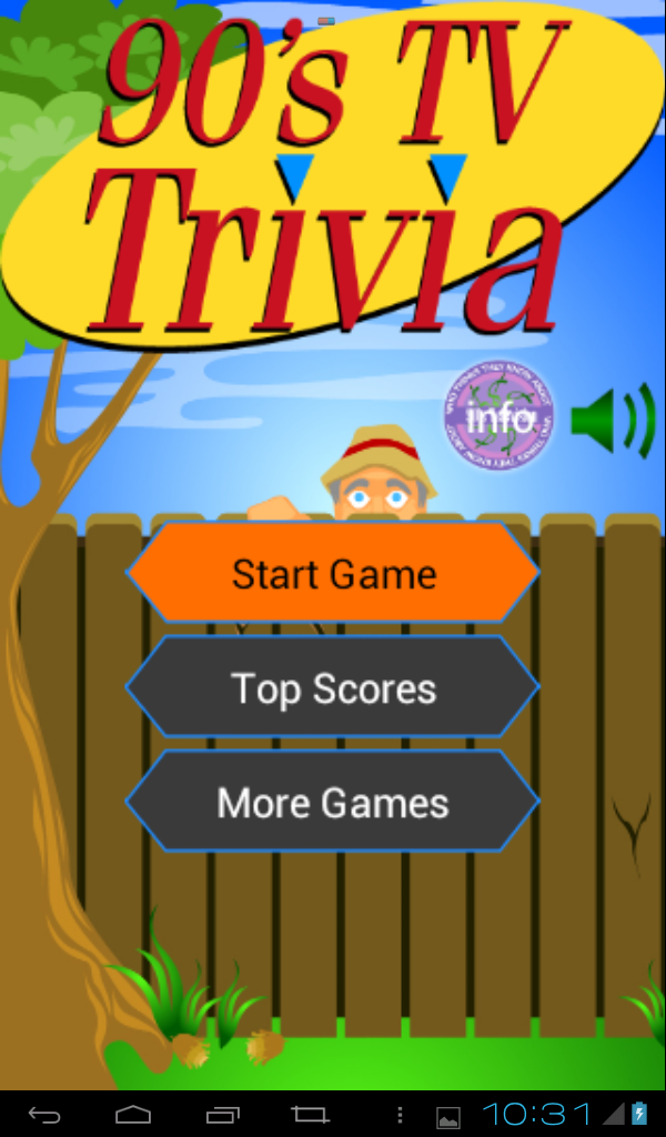 Android application 90s Television Trivia screenshort