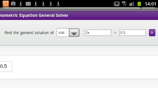 Trig Equation Calculator - Gen