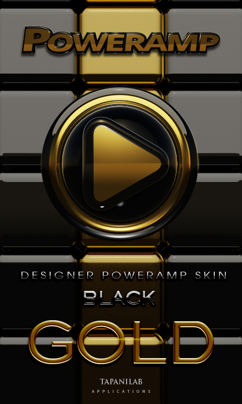 Android application Poweramp skin Black Gold screenshort