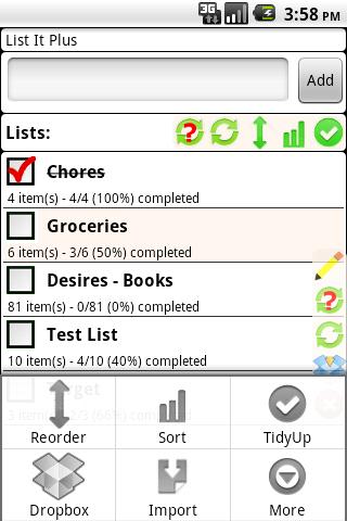 List It Plus Screen 2