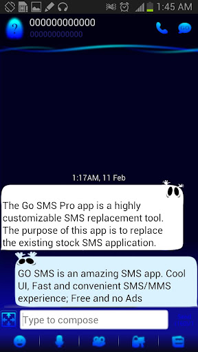GO SMS Ghost Theme