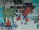 Grafiti Ponte - Zé Bonitinho e Gasparzinho Verde