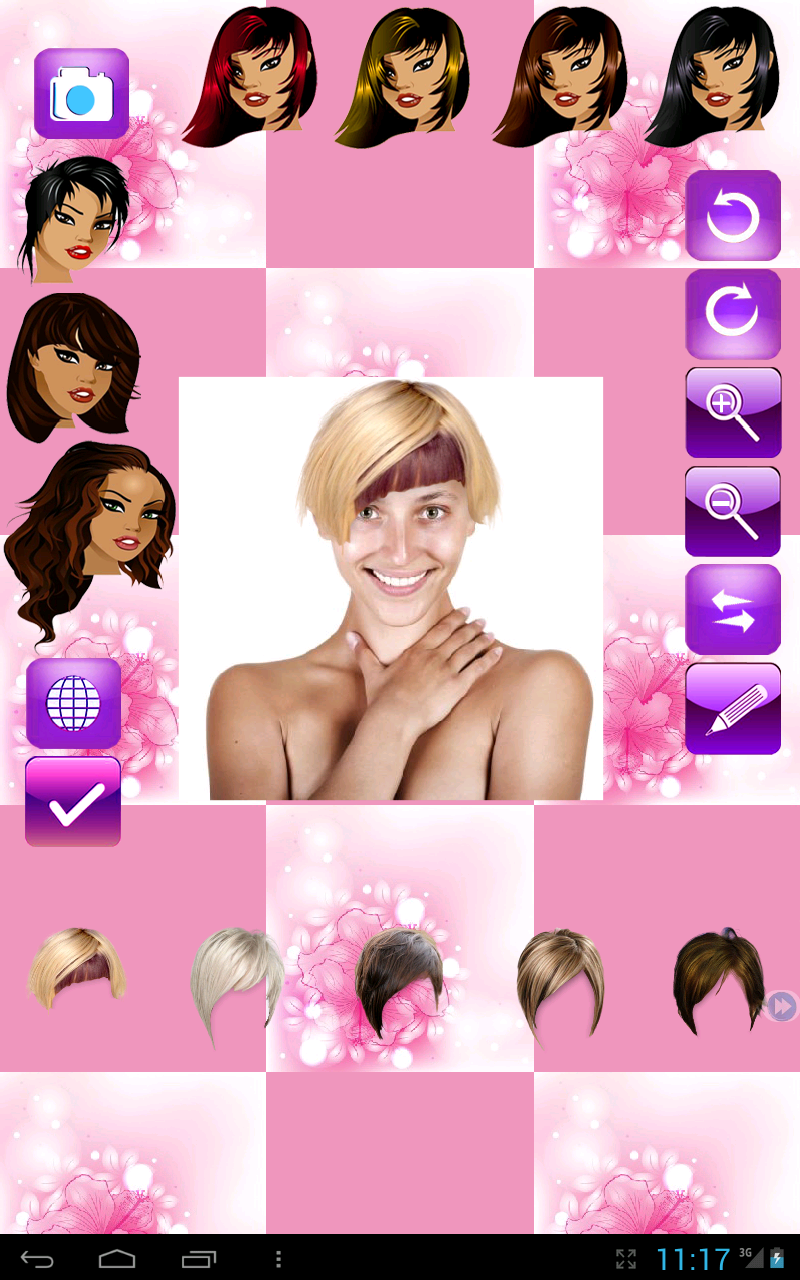 Android application Change Hairstyle Deluxe screenshort