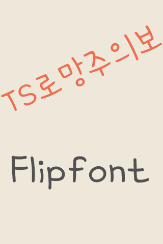 TS로망주의보™ 한국어 Flipfont