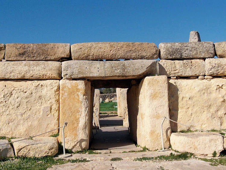 Hagar Qim, a Neolithic Temple on Malta built  between 3600 – 3200 BC.
