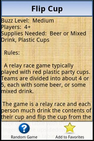 Drinking Games Screen 2
