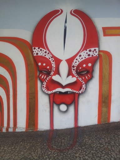 Red Mask Mural