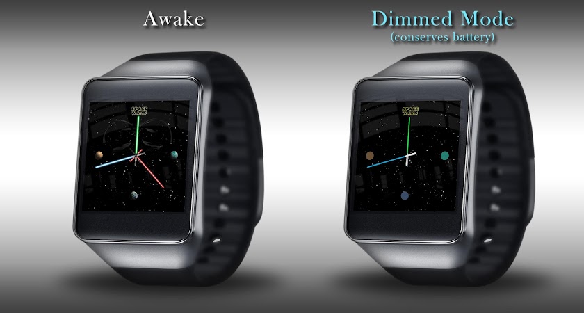 Watch Face Space Wars for Wear Screen 3