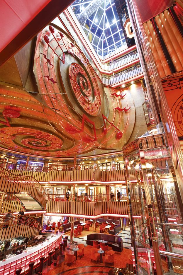 A view of Costa Pacifica's beautiful atrium.