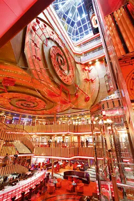 A view of Costa Pacifica's beautiful atrium.