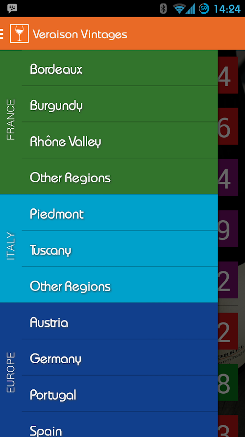 Android application Veraison Vintages PRO screenshort