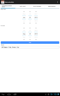  memungkinkan perhitungan dasar dengan tanggal dan berfungsi sebagai suplemen diberikan ke Download Aplikasi Калькулятор дат apk gratis untuk Android