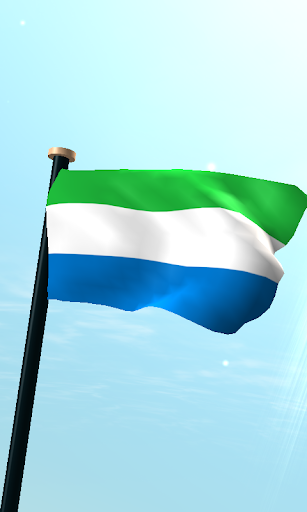Sierra Leone Flag 3D Free