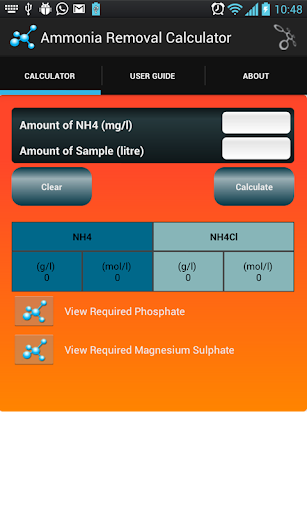 Ammonia Removal Calculator