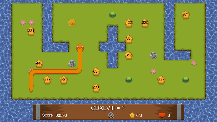 Snake - KS2 Maths Game Screen 3