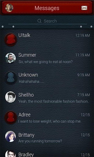 【免費個人化App】FREE - GO SMS LEATHER THEME-APP點子