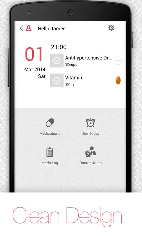 My PillBox(Meds&amp;Pill Reminder) Screen 1