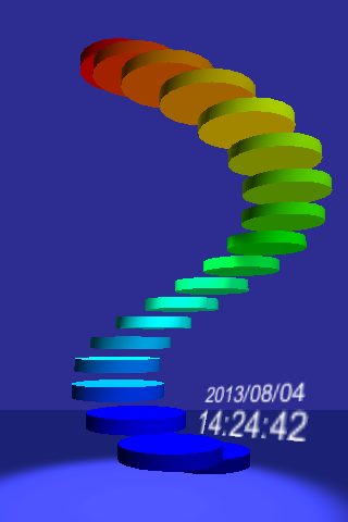 3D Clock Rainbow