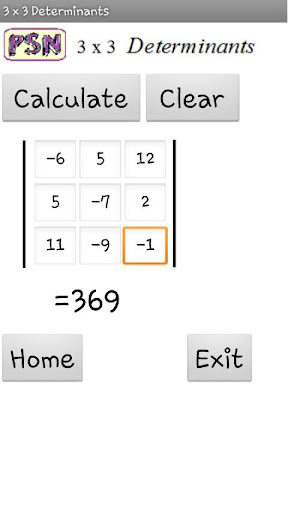 PSN Determinant Calculator