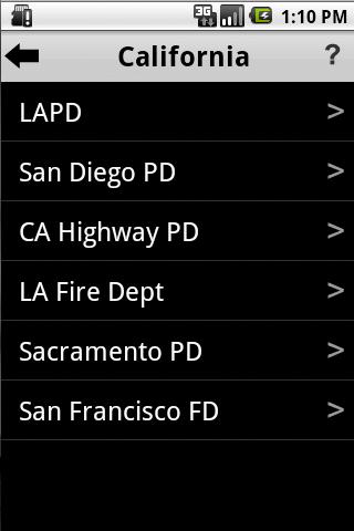 Android application Police Radio &amp; Scanner App screenshort