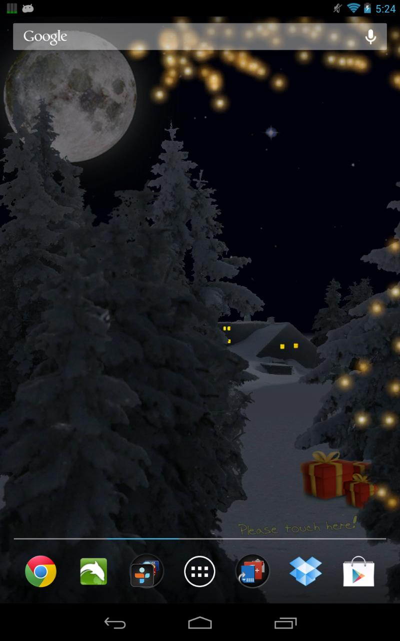 Android application Snowfall Live Wallpaper Pro screenshort
