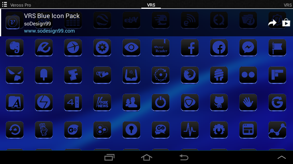 VRS Blue Icon Pack APK by soDesign99 Details
