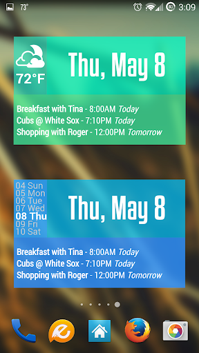 Flat Calendar Widget PRO