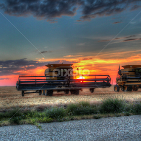 Harvest Sunset by Brian Robinson - Transportation Other