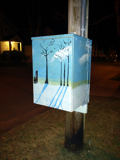 Winter Trees Painted Box 203