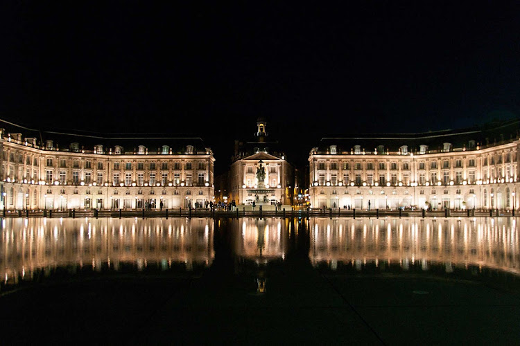 Miroir d'eau (Water Mirror), next to the Place de la Bourse in Bordeaux, France.