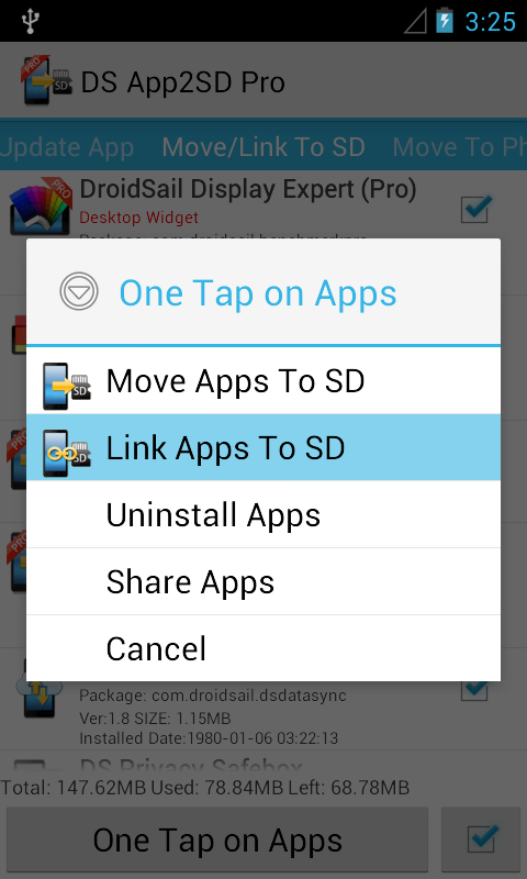 DS Super App2SD Pro Screen 3