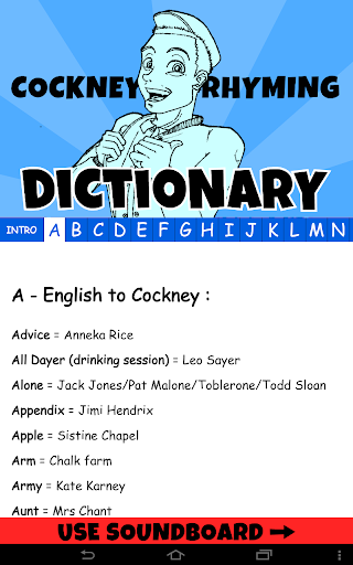 Cockney: Talking dictionary