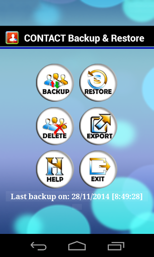 Contacts Backup and Restore