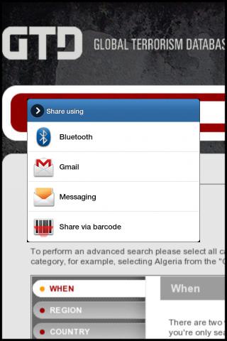 Global Terrorism Database Screen 2