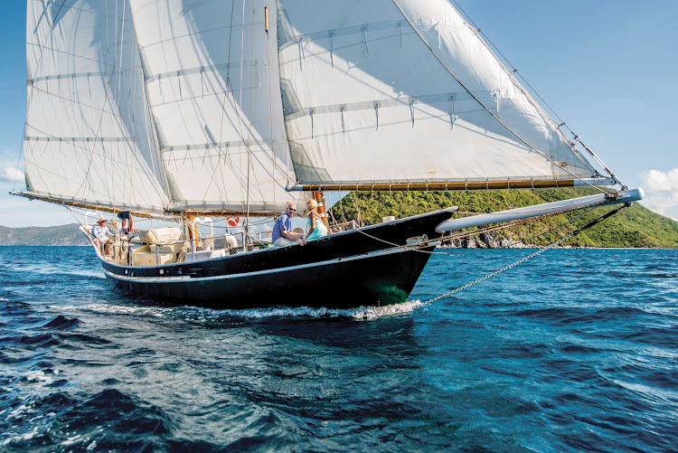 A sailboat excursion off St. John in the US Virgin Islands.