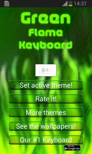 Green Flame Keyboard