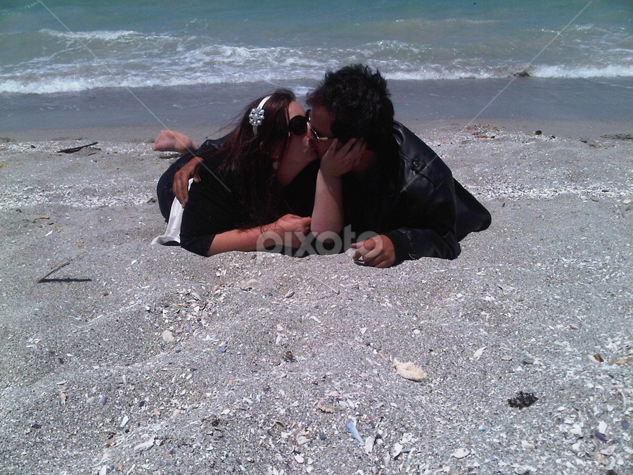 Kissing Nudists - Beach Kiss | Couples | People | Pixoto