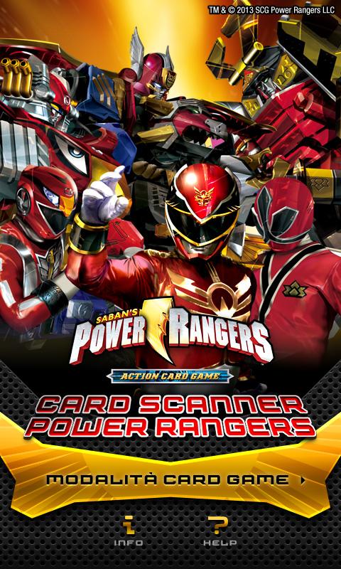 Android application POWER RANGERS CARD SCANNER screenshort
