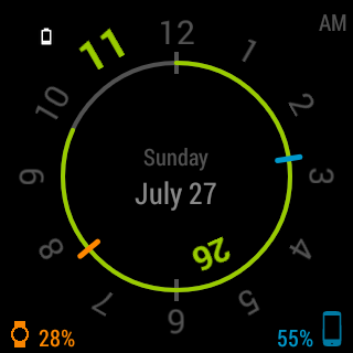 Chrono Watch Face for Wear