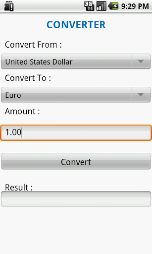 Simple currency converter