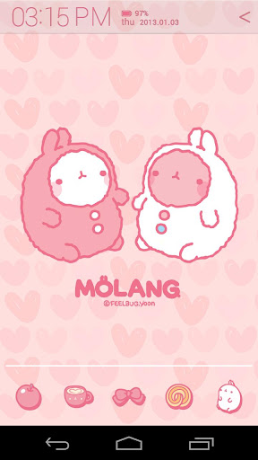 【免費個人化App】Molang Cup Cake Pink Atom-APP點子