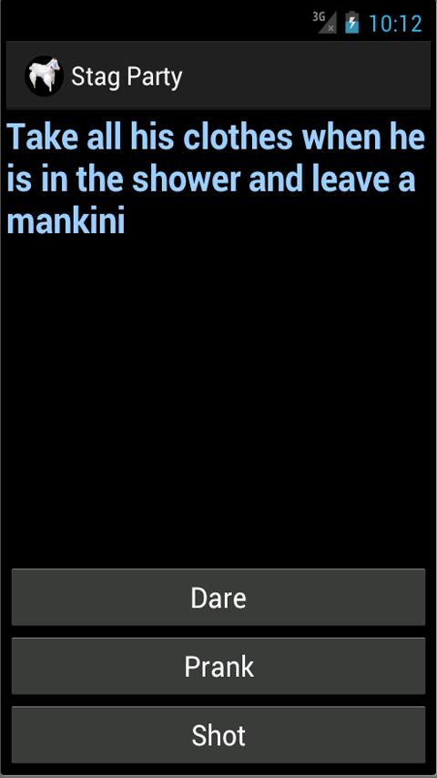 Stag Do Party App Screen 2