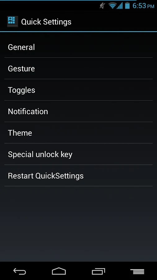MAPPZ Quick Settings - screenshot