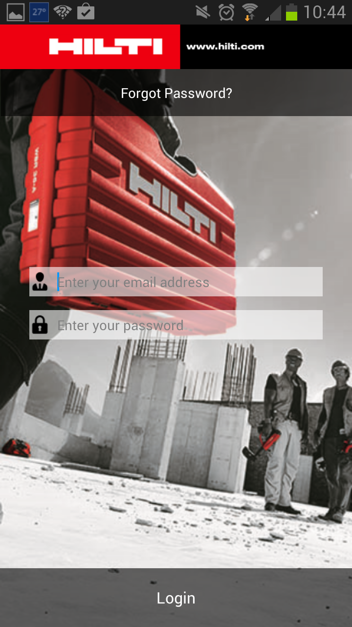 Hilti Firestop Documentation Screen 1