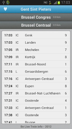 BE Live trein info 2 - NMBS