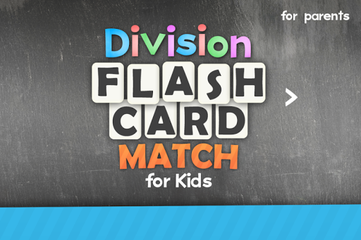 Division Flash Card Match Kids