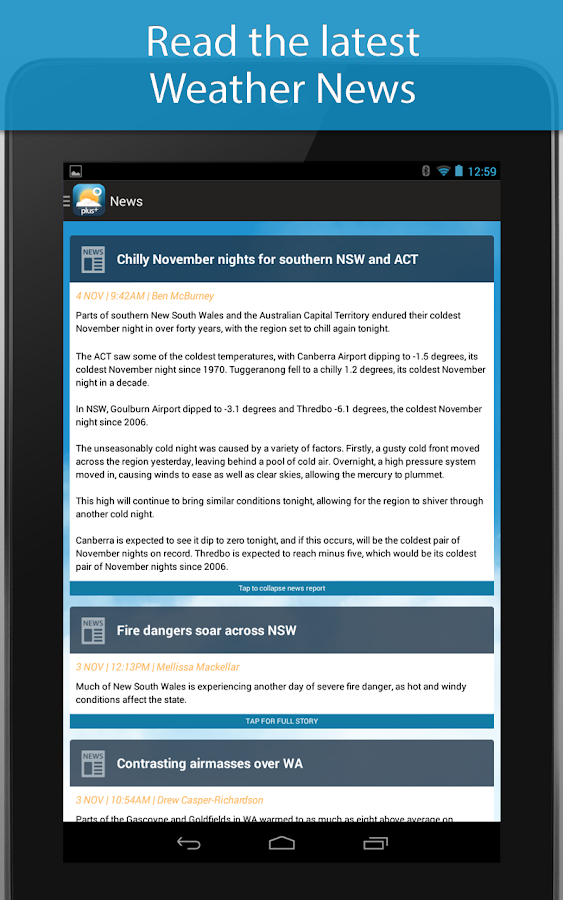 Weatherzone Plus - screenshot