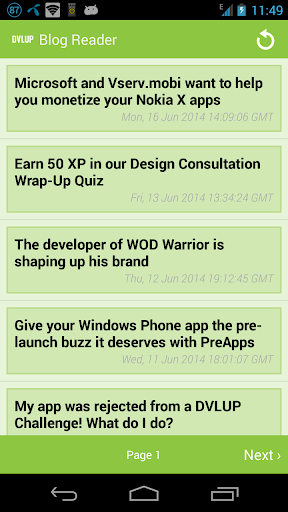 DVLUP Blog Reader