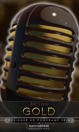 gold brown poweramp skin