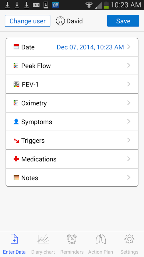    AsthmaMD- screenshot  